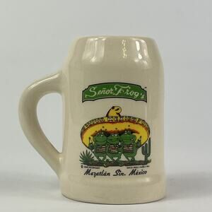 Senor Frogs Mazatlan Mexico Miniature Novelty Mug Cup Travel Souvenir Vintage